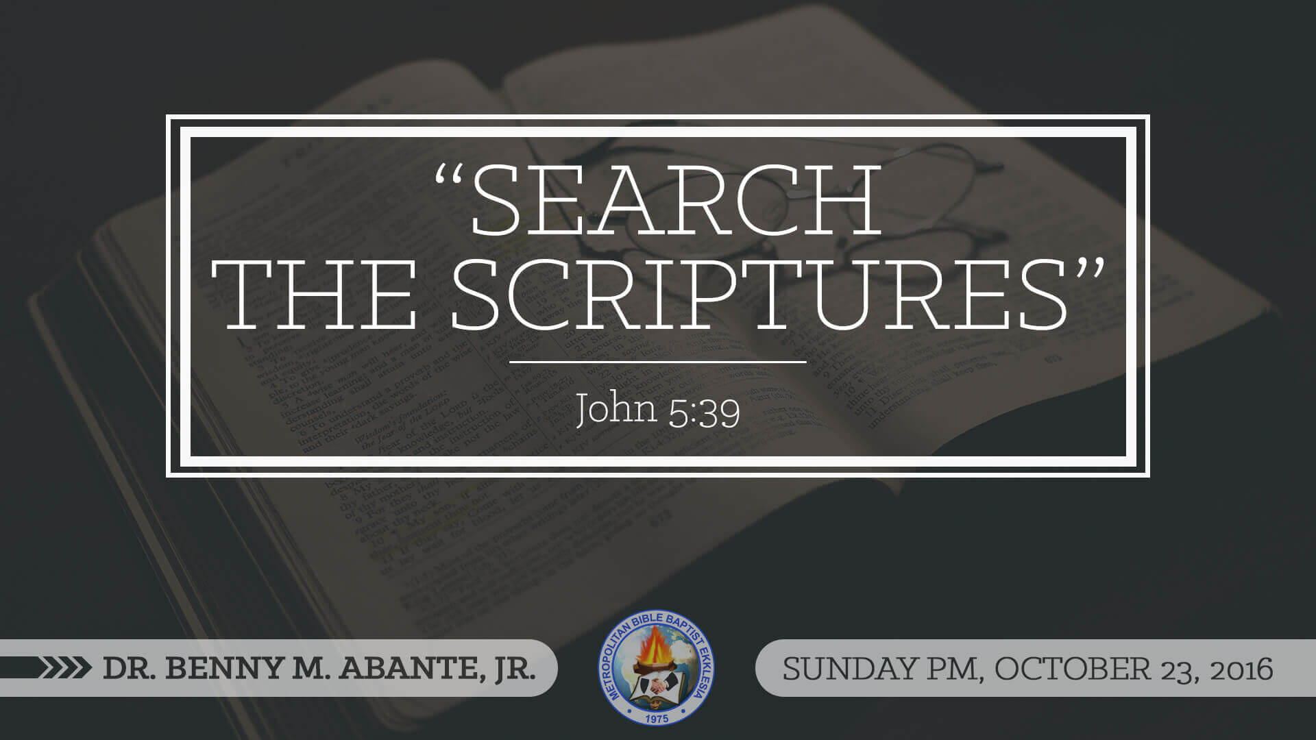 Search The Scriptures | MBBE.org